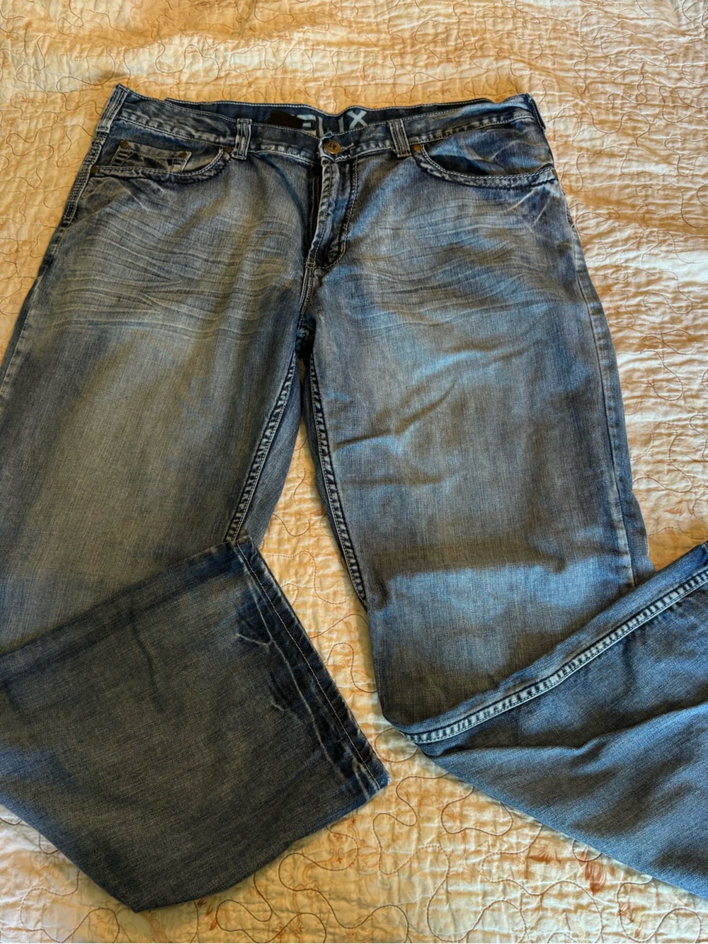 Helix Men’s Faded Blue loose Straight Jeans